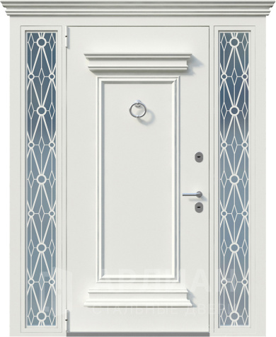 Фото «Входная парадная дверь белого цвета внутри №6»