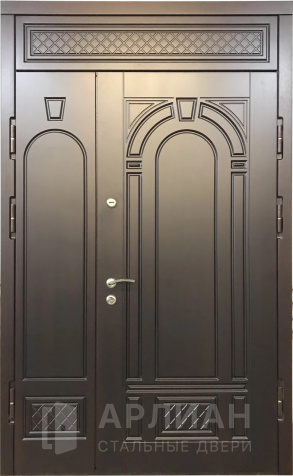 Фото «Уличная полуторная дверь с фрамугой для коттеджа №16»