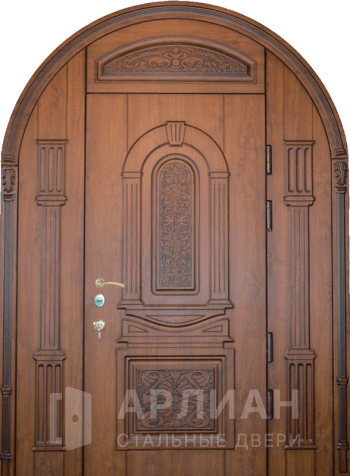 Фото «Металлическая дверь в коттедж арочная  №14»