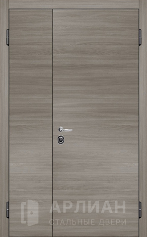 Фото «Металлическая двухстворчатая дверь с декоративными панелями  №2»